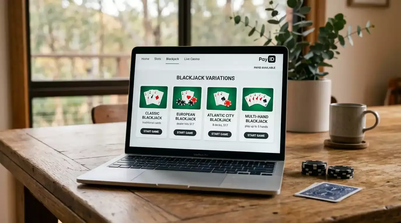 Blackjack game variants available at PayID casinos