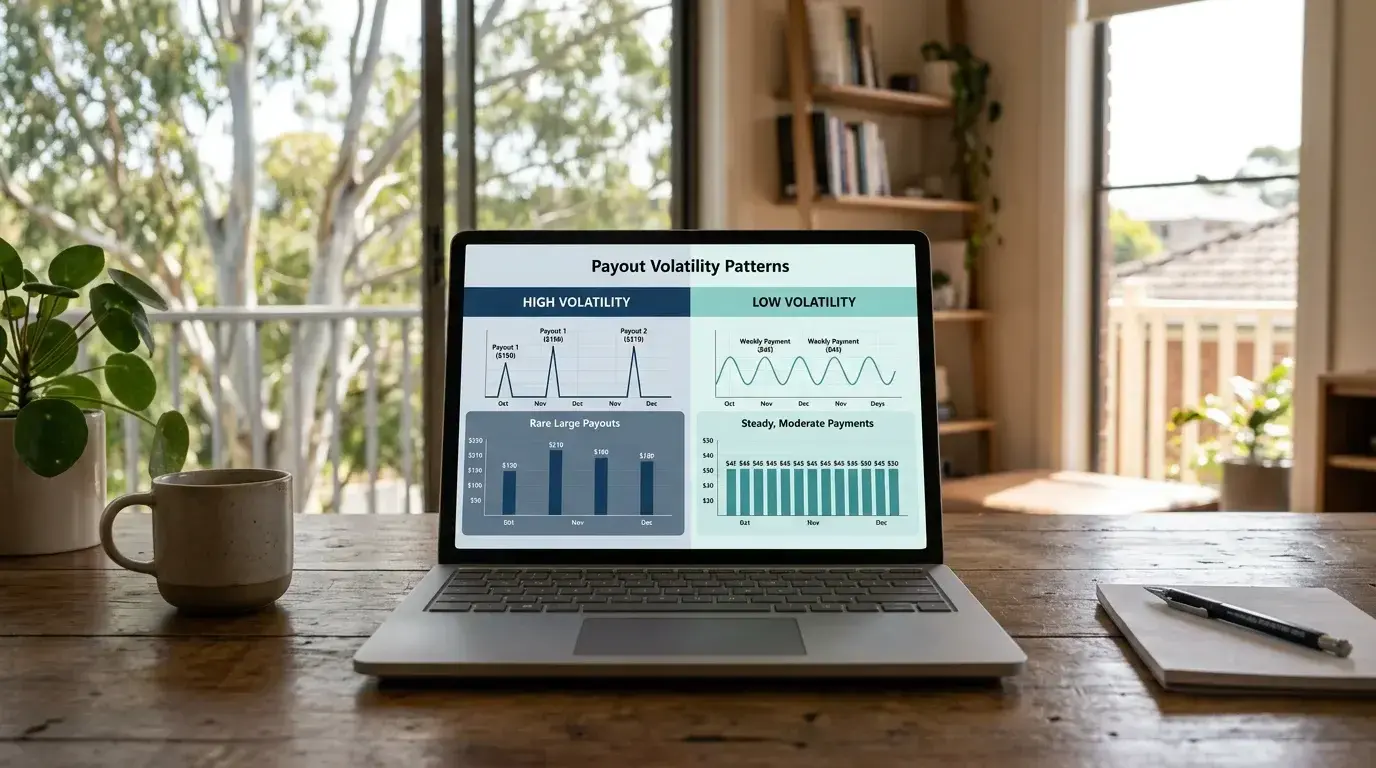 High volatility versus low volatility game payout patterns comparison