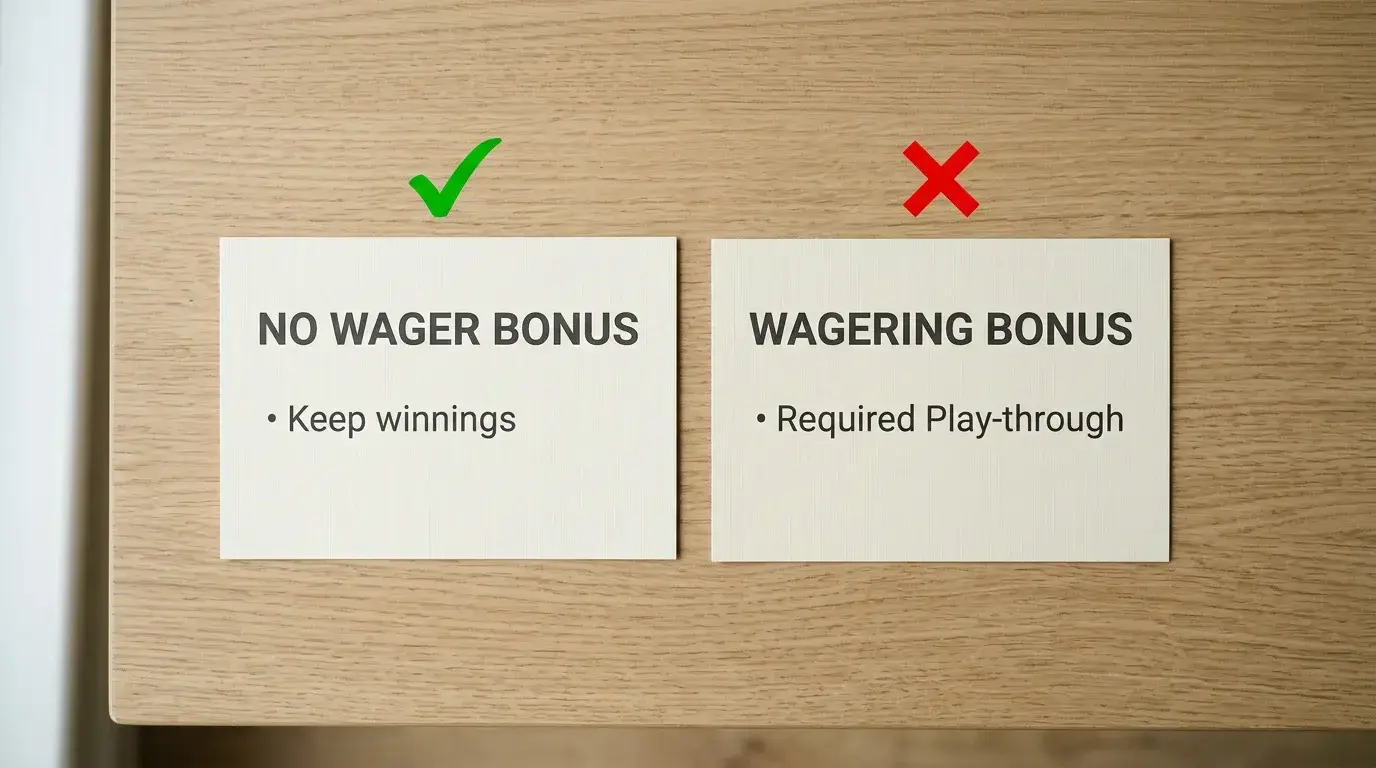 Two types of no-wagering bonus structures explained for PayID casino players