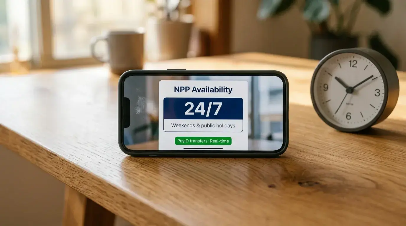 NPP 24/7 availability for PayID casino transactions including weekends and holidays