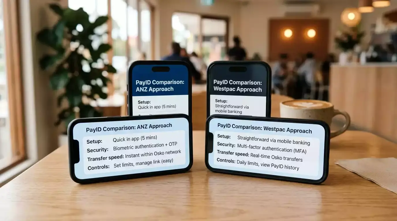 ANZ and Westpac PayID features summary comparison