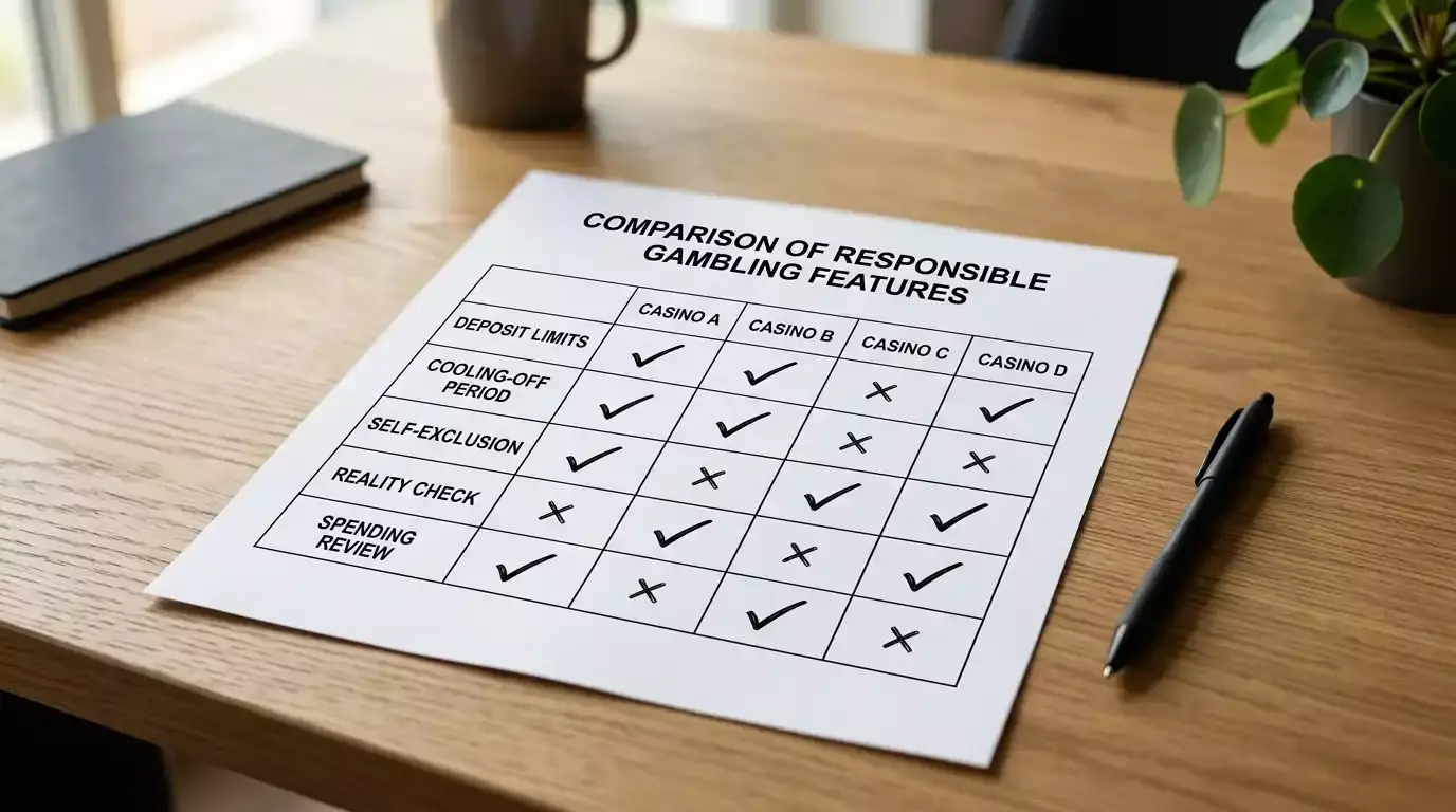 Responsible gambling feature comparison across PayID casinos