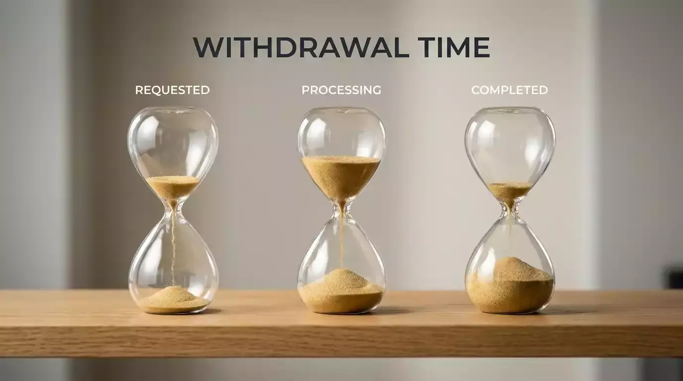 Timeline of PayID casino withdrawal stages from request to bank arrival