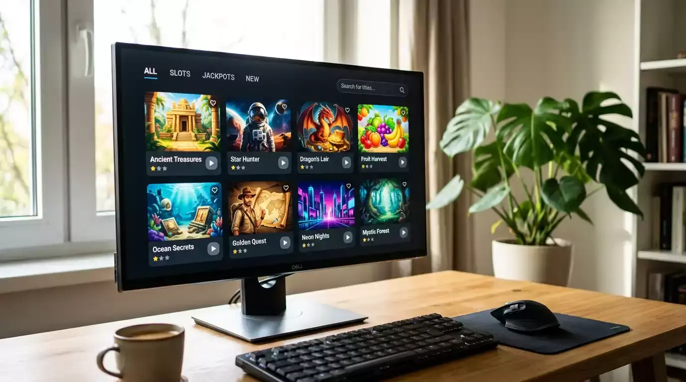 Casino game lobby filtering pokies by software provider