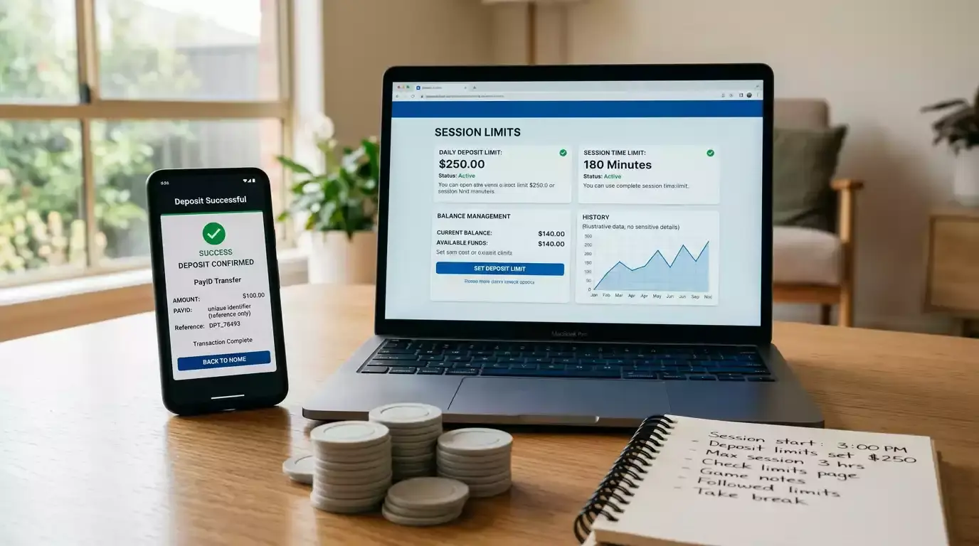 Managing table game session bankroll with PayID deposits