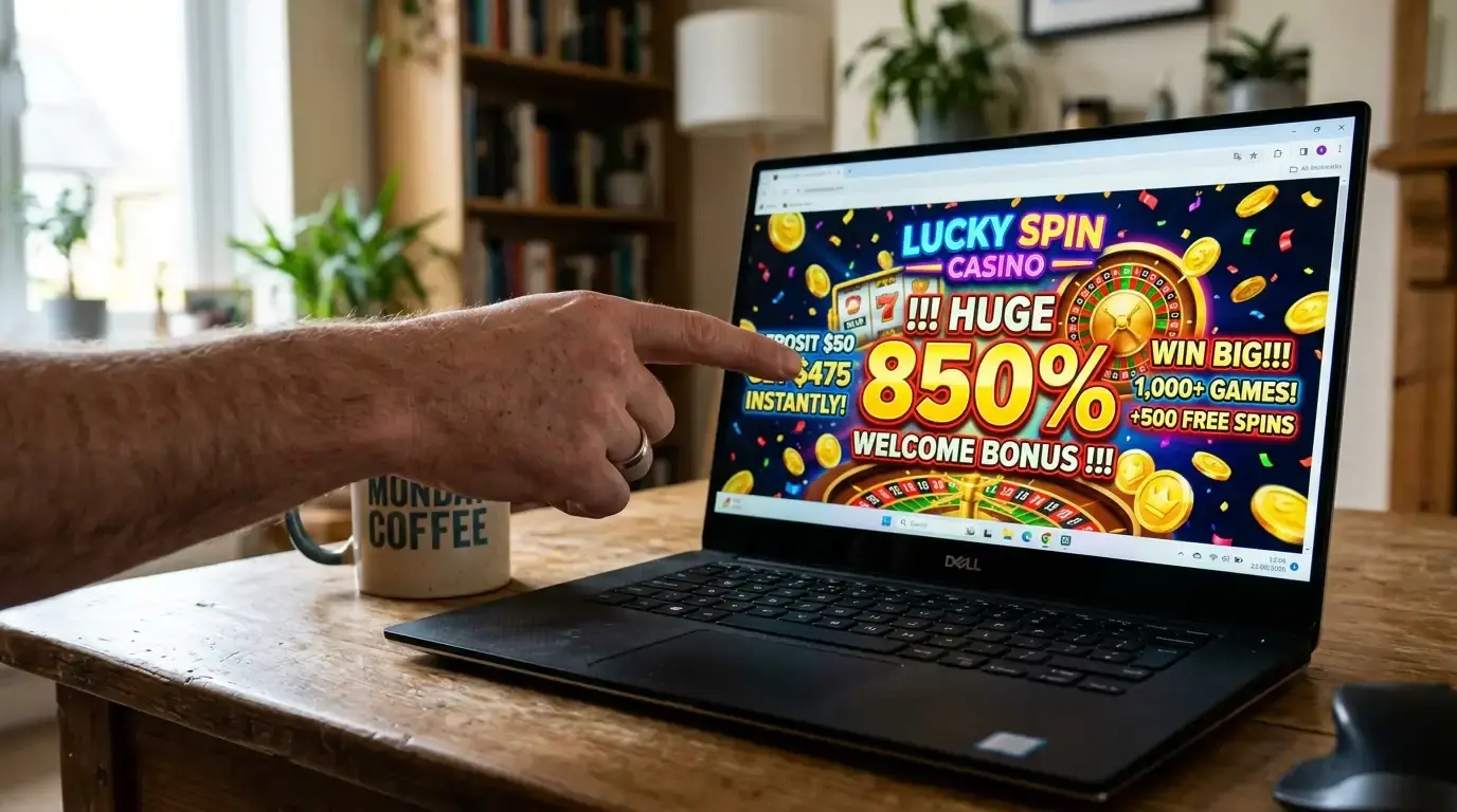 Example of an unsustainable casino bonus offer used as a red flag indicator